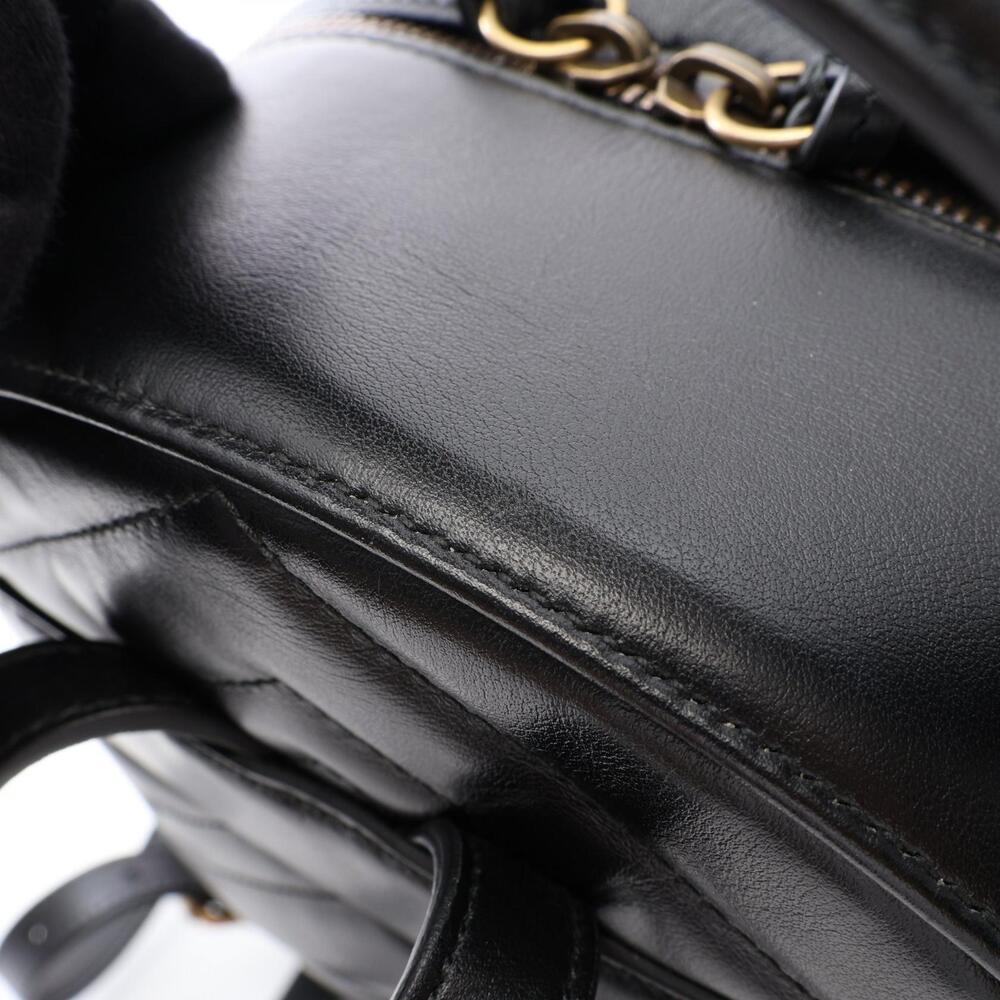 Gucci GG Marmont Backpack Rucksack Leather Black - Picture 5 of 8